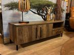 Napoli tv-kast mokka Showmodel H50 x B149 x D45 cm, Kunststof, 100 tot 150 cm, Hogere kras-, kleur-, slijt- en stootvastheid, Ophalen of Verzenden