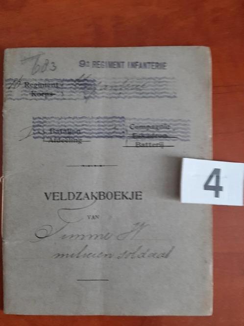 Nederlands Veldzakboekje 9 RI Friesland, Verzamelen, Militaria | Algemeen, Landmacht, Boek of Tijdschrift, Nederland, Ophalen of Verzenden