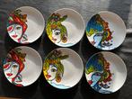 6 Mooie Design bordjes van Kunstenares Josien Broeren, Ophalen of Verzenden, Zo goed als nieuw, Bord(en), Overige stijlen