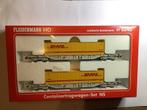 Fleischmann DHL goederen HO Containertragwagen-Set NS, Hobby en Vrije tijd, Ophalen of Verzenden, Analoog, Fleischmann, Gelijkstroom of Wisselstroom