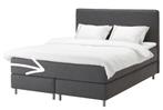 Overtrek boxspring Dunvik/Ikea donkergrijs, Ophalen, 180 cm, 200 cm, Grijs