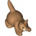 Lego 6251pb03 Dier Poes - Kat met witte neus bruin, Ophalen, Nieuw, Losse stenen, Lego