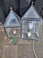 Mooie Buitenlantaarn 2 stuks, Ophalen of Verzenden, Gebruikt, Glas, Klassiek