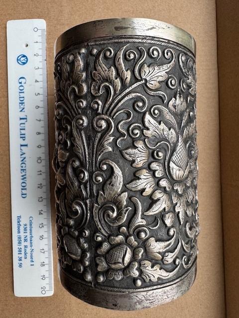 vintage Djokja zilveren bus, Ophalen of Verzenden, Zilver