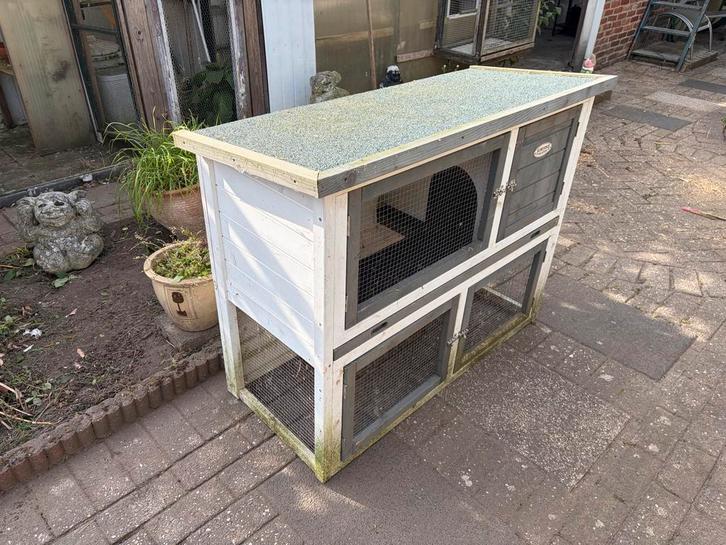 Konijnenhok, Dieren en Toebehoren, Knaagdieren en Konijnen | Hokken en Kooien, Gebruikt, Hok, 90 cm of meer, 110 cm of meer, Konijn