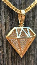 Prachtige 14k gouden Hanger diamant form, Nieuw, Ophalen of Verzenden, La Myrla Jewelry, Info@lamyrla.nl