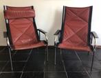 2 lounge stoelen Strässle International, 1978, Huis en Inrichting, Fauteuils, Ophalen, Gebruikt, 75 tot 100 cm, Leer