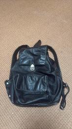 Leren zwarte rugtas, Ophalen of Verzenden, Zo goed als nieuw, Overige merken, 30 tot 45 cm