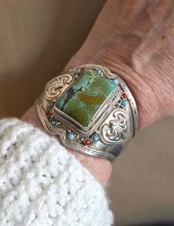 Prachtige NAVAJO zilveren (925) MANCHET / KLEM armband beschikbaar voor biedingen