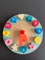 Houten Speelgoed Klok met losse vormen, Kinderen en Baby's, Ophalen of Verzenden, Zo goed als nieuw, Overige typen