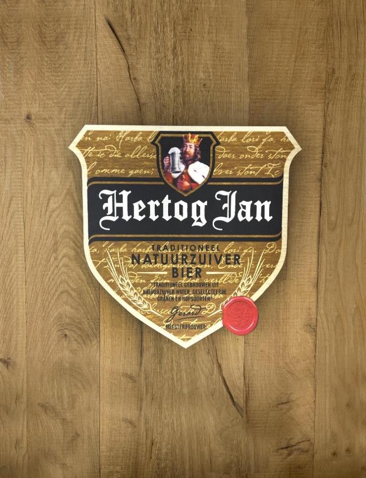 Reclamebord Hertog Jan bier schild 40x40cm aluminium, Verzamelen, Biermerken, Nieuw, Reclamebord, Plaat of Schild, Hertog Jan