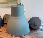 Industriële hanglamp Hektar xl Ikea mat grijs/groen, Huis en Inrichting, Lampen | Lampenkappen, Ophalen, Grijs, 25 tot 50 cm, Rond