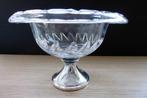 Vintage kristallen bonbonschaal op zilveren voet (zwaard835, Ophalen of Verzenden