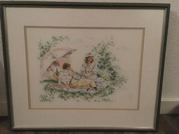 Geborduurd schilderij beschikbaar voor biedingen