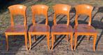 Art Deco Stoelen - Set van 4, Huis en Inrichting, Stoelen, Ophalen, Gebruikt, Bruin, Vier