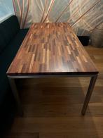 Harvink eettafel rvs met hout, Ophalen, Gebruikt, 200 cm of meer, 50 tot 100 cm