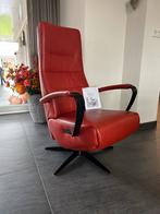 Relax fauteuil Twice - elektrisch - 3 motoren - Donkerrood, Huis en Inrichting, Fauteuils, Ophalen, Zo goed als nieuw, 75 tot 100 cm