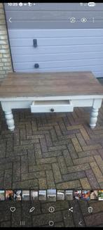 Mooie houten salontafel met lade, Huis en Inrichting, Tafels | Salontafels, Ophalen, Landelijk, Minder dan 50 cm, Rechthoekig