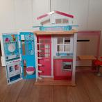 Barbiehuis inklapbaar / huis voor barbie, Kinderen en Baby's, Speelgoed | Poppenhuizen, Zo goed als nieuw, Ophalen