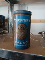 De Gruyter's Cacao blauwmerk oud blik, Verzamelen, Ophalen of Verzenden, Zo goed als nieuw, Overige, Overige merken