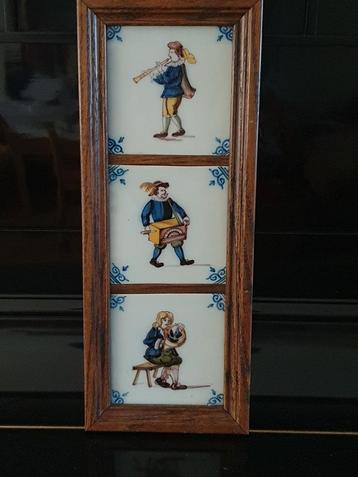 Makkum Tichelaar Tegeltableau 
 Fluit Hoorn orgelman  beschikbaar voor biedingen