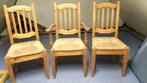 Gratis af te halen eetkamer stoelen biezen mat, Huis en Inrichting, Stoelen, Ophalen, Gebruikt, Hout, Vijf, Zes of meer stoelen