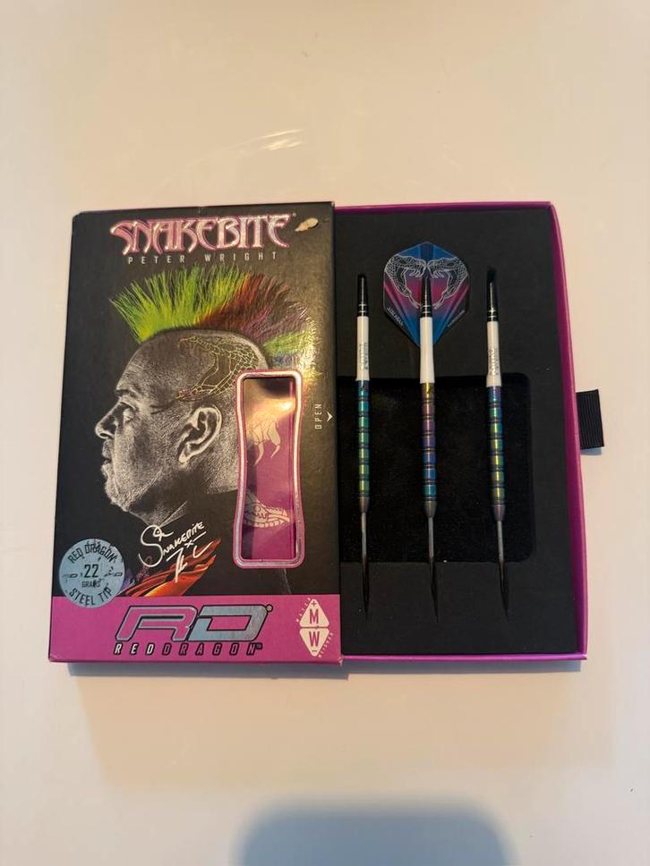 Red Dragon Snakebite Peter Wright 1 85% 22g, Sport en Fitness, Darts, Zo goed als nieuw, Pijlen, Ophalen of Verzenden