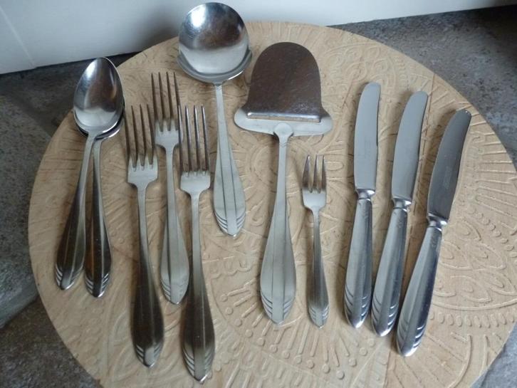 Losse delen visgraat Gero Zilmeta bestek, model 581, Huis en Inrichting, Keuken | Bestek, Gebruikt, Los bestek, Rvs of Chroom