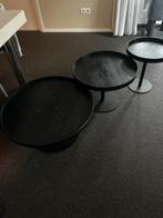 Bijzettafel, Huis en Inrichting, Tafels | Bijzettafels, Minder dan 55 cm, Rond, Zo goed als nieuw, Hout