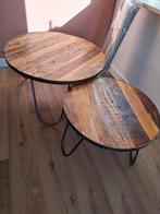 Mango salontafel set, Ophalen, Minder dan 55 cm, Rond, Zo goed als nieuw
