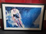 Jim Overbeek cyclist, Met lijst, Rechthoekig Liggend, Ophalen of Verzenden, Zo goed als nieuw