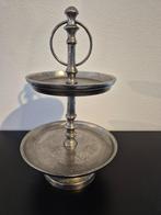Zilverkleurige etagère 30 cm hoog, 14,5-18,5 cm doorsnede, Huis en Inrichting, Woonaccessoires | Etagères, Ophalen of Verzenden