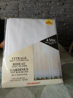 Nieuwe witte vitrage - 4 meter breed, 220 cm hoog loodband, Huis en Inrichting, Ophalen, 200 cm of meer, Wit, Nieuw