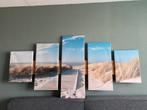 Canvas strand Noordzee 5 luik, Ophalen, Schilderij, Minder dan 50 cm