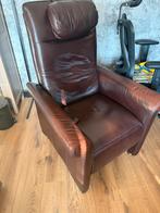 Wall-Fait Relax Leren Fauteuil – Donkerbruin – Echt Leder, Huis en Inrichting, Fauteuils, Ophalen, Zo goed als nieuw, 50 tot 75 cm