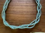 Nieuw! Gevlochten licht mint groene ketting, Ophalen of Verzenden, Nieuw, Groen, Verstelbaar