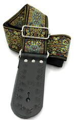 GBStof020c Gitaarband blauw geel barok bohemian look 181cm, Muziek en Instrumenten, Instrumenten | Toebehoren, Verzenden, Nieuw