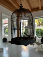 Vintage vogelkooi zwart, Dieren en Toebehoren, Ophalen, Gebruikt, Metaal, Vogelkooi