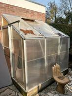 Tuin kas aluminium met schuifdeur, Tuin en Terras, Ophalen, Gebruikt, Muurkas, Glas