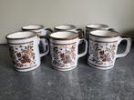 Vintage mokken 6 stuks made in japan, Huis en Inrichting, Keuken | Servies, Gebruikt, Ophalen of Verzenden, Overige stijlen, Kop(pen) en/of Schotel(s)