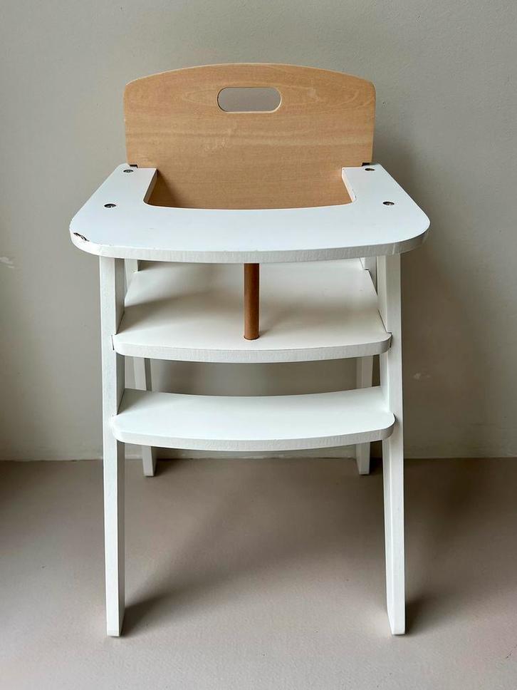 Vertbaudet Houten poppen kinderstoel, Kinderen en Baby's, Speelgoed | Poppen, Gebruikt, Babypop, Ophalen
