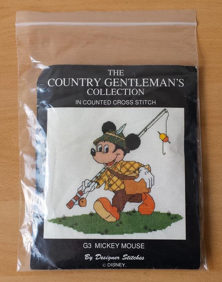 Mickey Mouse Gaat Vissen Pakket - Country Gentlemen's Coll., Hobby en Vrije tijd, Borduren en Borduurmachines, Zo goed als nieuw