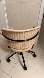 Rotan Bureaustoel met Wielen, Ophalen, Gebruikt, Beige, Bureaustoel