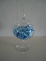 Glazen kelk met deksel en schelpen, Antiek en Kunst, Antiek | Glas en Kristal, Ophalen of Verzenden