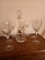 Kristallen karaf met 6 glazen, Antiek en Kunst, Antiek | Glas en Kristal, Ophalen