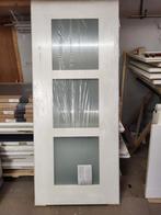 88x211,5cm massieve binnendeur opdek L of R  incl mat glas, Nieuw, 80 tot 100 cm, Ophalen of Verzenden, Glas