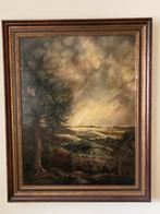 Olieverf landschap, Antiek en Kunst, Kunst | Schilderijen | Klassiek, Ophalen of Verzenden