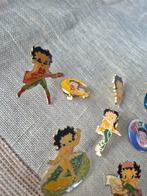 Betty Boop vintage buttons pin-up girl, Antiek en Kunst, Ophalen of Verzenden