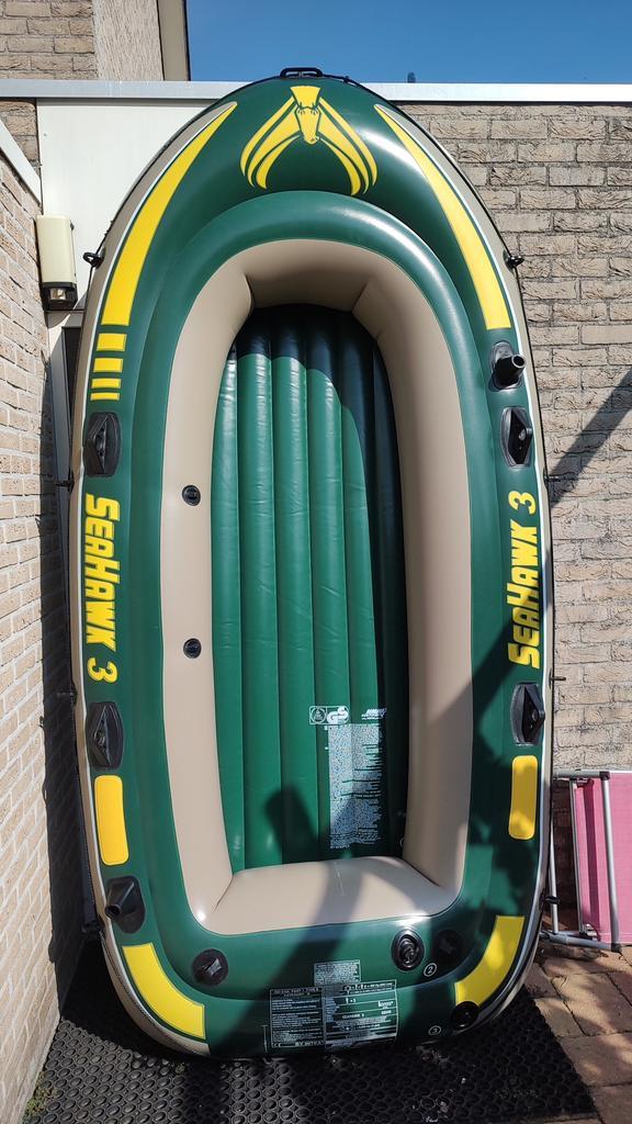 Seahawk 3 opblaasbare boot met peddels motor accu, Kinderen en Baby's, Speelgoed | Buiten | Opblaasfiguren, Zo goed als nieuw