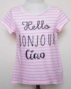 H & M mooi roze/wit gestreept a-lijn t-shirt mt. 110/116, Kinderen en Baby's, Kinderkleding | Maat 110, Meisje, Ophalen of Verzenden